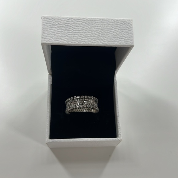 Pandora Sterling Silver 925 Lavish Sparkle Ring - Picture 3 of 8